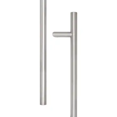 Click Here To Enlarge This Photo Of JSS519B Frelan Hardware Satin Stainless Steel &lpar;G304&rpar; Cranked Pull Handle 1200mm x 32mm x 1000mm &lpar;Bolt Through&rpar;