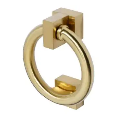 Click Here To Enlarge This Photo Of BLU Performance Ring Door Knocker&comma; 316 Stainless Steel in a PVD Satin Brass Finish &lpar;DKB250-PSB&rpar;