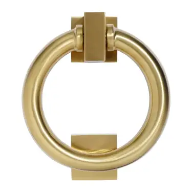 Click Here To Enlarge This Photo Of BLU Performance Ring Door Knocker&comma; 316 Stainless Steel in a PVD Satin Brass Finish &lpar;DKB250-PSB&rpar;