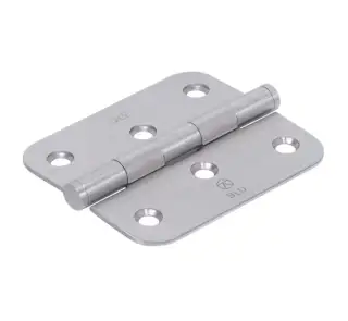 BLU Performance Slim Knuckle Door and Window Hinge Radius Corner&comma; 76 x 66 x 2mm&comma; 316 Satin Stainless Steel &lpar;HY3R-SSS&rpar;