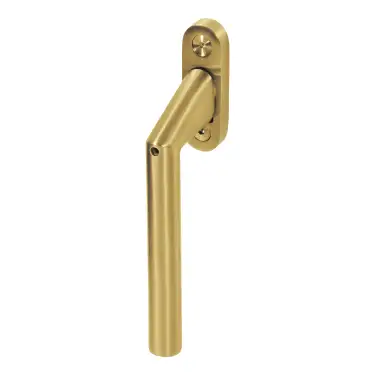 Click Here To Enlarge This Photo Of BLU Performance SST100B Inline Angled Lockable Window Espag Handle&comma; 316 Stainless Steel in a PVD Satin Brass Finish &lpar;SST100B-PSB&rpar;