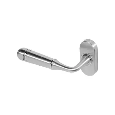 Click Here To Enlarge This Photo Of BLU Performance Opera Lever Door Handle on Oval Rose&comma; 316 Satin Stainless Steel &lpar;TBH085-SSS&rpar;