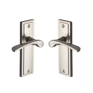 BOS1010-SNZ M&period;Marcus Sorrento Door Handle Lever Latch Boston Design Satin Nickel on Zinc finish