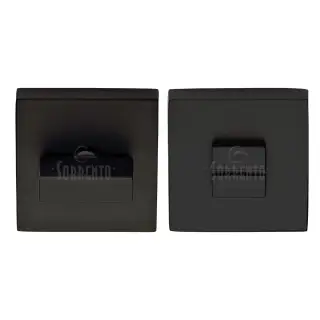 SC-SQ4035-BLK M&period;Marcus Sorrento Thumbturn & Emergency Release on Concealed Square Plate Matt Black Finish