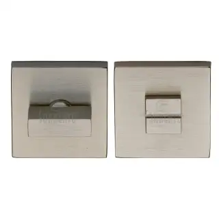 SC-SQ4035-SNZ M&period;Marcus Sorrento Thumbturn & Emergency Release on Concealed Square Plate Satin Nickel on Zinc Finish