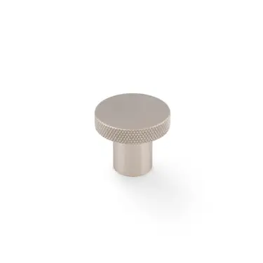 Click Here To Enlarge This Photo Of AW802-30-SN - Alexander & Wilks Hanover Knurled Circular Cupboard Knob 30mm - Satin Nickel