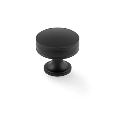 Click Here To Enlarge This Photo Of AW808-38-BL - Alexander & Wilks Lynd Cupboard Knob - Black - 38mm