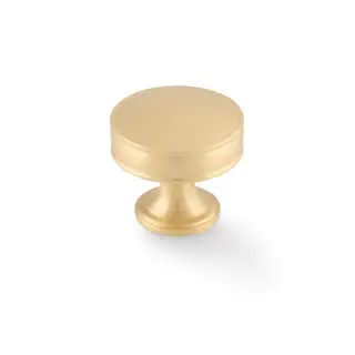 AW808-38-SB - Alexander & Wilks Lynd Cupboard Knob - Satin Brass - 38mm