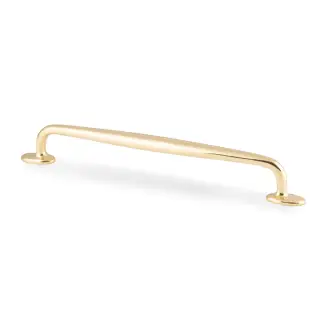 AW861-224-PBL - Alexander & Wilks Ashbury Cabinet Pull 224mm c&sol;c - Polished Brass Lacquered