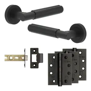 JV848MB Frelan Hardware Jedo Complete 'Bloom' Door Handle Pack - Internal Doors - Matt Black