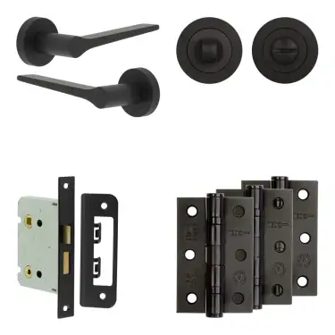 Click Here To Enlarge This Photo Of JV851MB Frelan Hardware Jedo Complete 'Gio' Door Handle Pack - Internal Doors - Matt Black