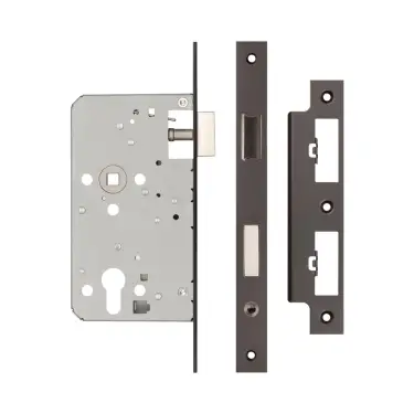Click Here To Enlarge This Photo Of JL-DE60DB Frelan Hardware Jedo DIN Euro Profile Escape Lock 60mm Backset &lpar;72mm c&sol;c&rpar; with Square Corners - Dark Bronze