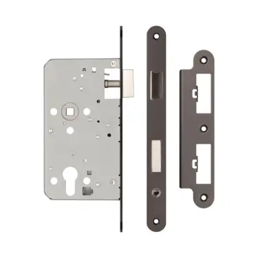 Click Here To Enlarge This Photo Of JL-DE60RDB Frelan Hardware Jedo DIN Euro Profile Escape Lock 60mm Backset &lpar;72mm c&sol;c&rpar; with Radius Corners - Dark Bronze