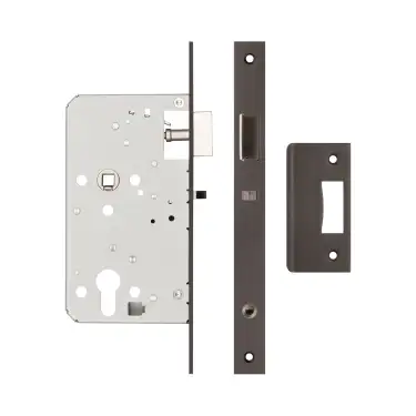 Click Here To Enlarge This Photo Of JL-DNL60DB Frelan Hardware Jedo DIN Mortice Nightlatch 60mm Backset &lpar;72mm c&sol;c&rpar; with Square Corners - Dark Bronze
