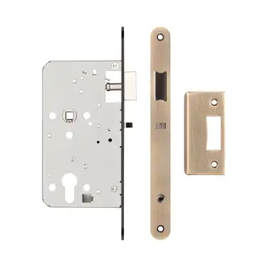 Click Here To Enlarge This Photo Of JL-DNL60RAB Frelan Hardware Jedo DIN Mortice Nightlatch 60mm Backset &lpar;72mm c&sol;c&rpar; with Radius Corners - Antique Brass
