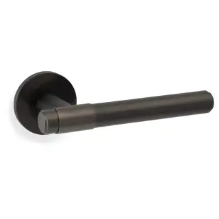 AW241DBZPVD - Alexander & Wilks Plain Kingston Lever on Round Rose - Dark Bronze PVD