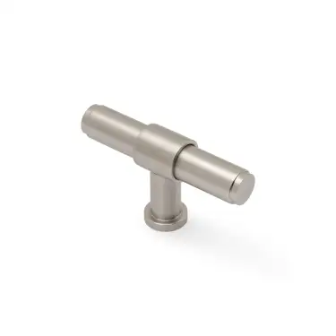 Click Here To Enlarge This Photo Of AW838P-80-SNPVD - Alexander & Wilks Kingston Plain T-Bar Cupboard Knob 80mm - Satin Nickel PVD
