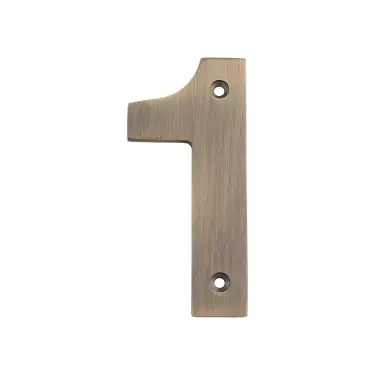 Click Here To Enlarge This Photo Of NUM10101AB - Carlisle Brass Eurospec 100mm Screw Fix Numeral '1' - Antique Brass