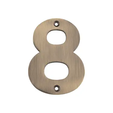 Click Here To Enlarge This Photo Of NUM10108AB - Carlisle Brass Eurospec 100mm Screw Fix Numeral '8' - Antique Brass