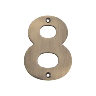 NUM10108AB - Carlisle Brass Eurospec 100mm Screw Fix Numeral '8' - Antique Brass