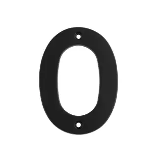 NUM10100MB - Carlisle Brass Eurospec 100mm Screw Fix Numeral '0' - Matt Black