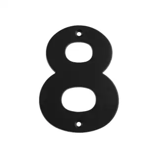 NUM10108MB - Carlisle Brass Eurospec 100mm Screw Fix Numeral '8' - Matt Black