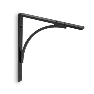 Click Here To Enlarge This Photo Of AW740BL - Alexander & Wilks Eden Solid Brass Shelf Bracket 205mm x 220mm - Black