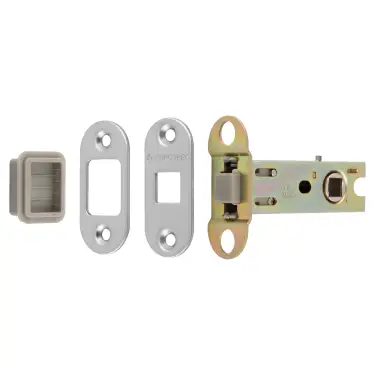 Click Here To Enlarge This Photo Of TLM5030&sol;57&sol;BSS&sol;R - Carlisle Brass Eurospec Magnetic Tubular Latch 76mm &lpar;57mm Backset&rpar; with Radius Corners - Polished Stainless Steel