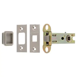 TLM5030&sol;57&sol;SSS - Carlisle Brass Eurospec Magnetic Tubular Latch 76mm &lpar;57mm Backset&rpar; with Square Corners - Satin Stainless Steel