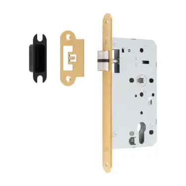 Click Here To Enlarge This Photo Of DLX0060LSB&sol;R - Carlisle Brass Eurospec DIN Latch 60mm Backset &lpar;Radius Forend&rpar; - Satin Brass