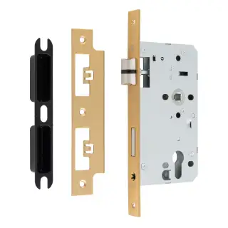 DLX7260EPSB - Carlisle Brass Eurospec DIN Euro Sashlock 60mm Backset &lpar;Square Forend&rpar; - Satin Brass