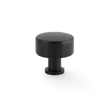 Click Here To Enlarge This Photo Of AW807P-35-BL - Alexander & Wilks Lucia Plain Cupboard Knob - Black - 35mm