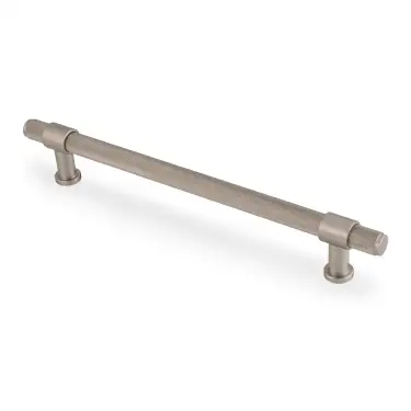 Click Here To Enlarge This Photo Of AW839-224-SNPVD - Alexander & Wilks Kingston Knurled Pull Handle 224mm c&sol;c - Satin Nickel PVD