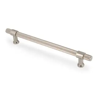AW839R-224-PNPVD - Alexander & Wilks Kingston Reeded Pull Handle 224mm c&sol;c - Polished Nickel PVD