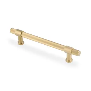 AW839R-160-SBPVD - Alexander & Wilks Kingston Reeded Pull Handle 160mm c&sol;c - Satin Brass PVD