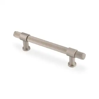 AW839R-128-SNPVD - Alexander & Wilks Kingston Reeded Pull Handle 128mm c&sol;c - Satin Nickel PVD