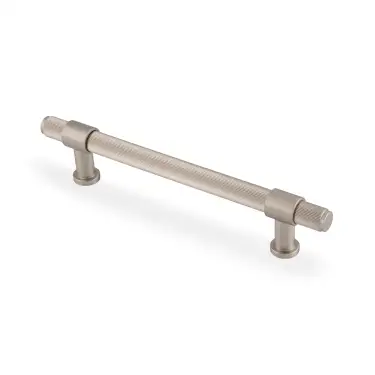 Click Here To Enlarge This Photo Of AW839R-160-SNPVD - Alexander & Wilks Kingston Reeded Pull Handle 160mm c&sol;c - Satin Nickel PVD