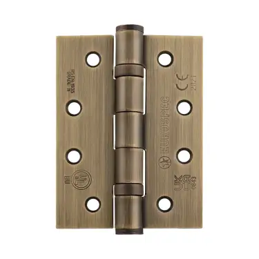 Click Here To Enlarge This Photo Of HIN1433&sol;11AB - Carlisle Brass Eurospec 102mm x 76mm x 3mm CE Fire Rated Grade 11 Ball Bearing Hinges Antique Brass