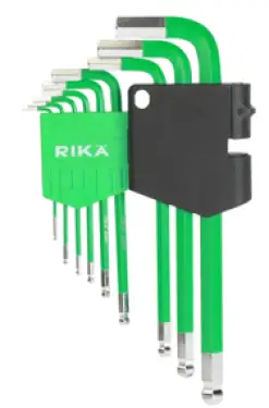 Click Here To Enlarge This Photo Of BHEX009 Rika 9-Piece Professional Metric Long Ball-End Hex Key Set