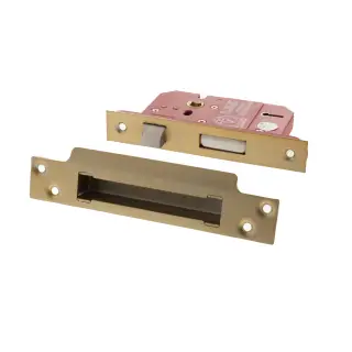 Atlantic - ALKSASH5LK3SB British Standard 5 Lever Key Sashlock 3" - Satin Brass