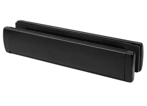 Click Here To Enlarge This Photo Of Contemporary Sleeve Type Letter Plate - 318x65mm&comma; Suits 40-75mm Thick doors&comma; 316 Matt Smooth Black &lpar;LP250-MSB&rpar;