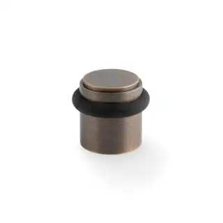 AW639PAB - Alexander & Wilks Brunel Plain Floor Mounted Door Stop - Antique Brass