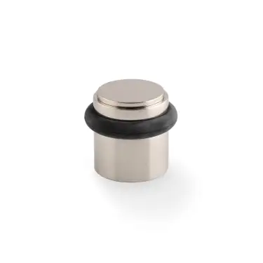 Click Here To Enlarge This Photo Of AW639PPN - Alexander & Wilks Brunel Plain Floor Mounted Door Stop - Polished Nickel