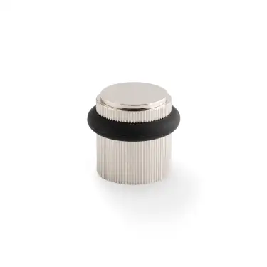 Click Here To Enlarge This Photo Of AW639RPN - Alexander & Wilks Brunel Reeded Floor Mounted Door Stop - Polished Nickel