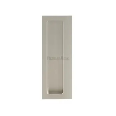 Click Here To Enlarge This Photo Of C1862-SN M&period;Marcus Heritage Brass Offset Flush Pull for Swing Door Satin Nickel finish