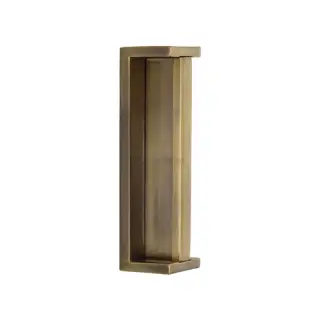 C1874-AT M&period;Marcus Heritage Brass Sliding Flush Pull Antique Brass finish