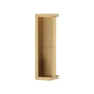 C1874-SB M&period;Marcus Heritage Brass Sliding Flush Pull Satin Brass finish