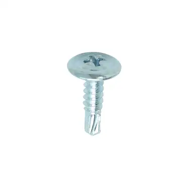 Click Here To Enlarge This Photo Of TIMCO Self-Drilling Wafer Head Silver Screws