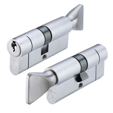Click Here To Enlarge This Photo Of V5EP3540CTSCE - Zoo Hardware Vier V5 Euro Profile Cylinder & Turn 75mm &lpar;35&sol;40T&rpar; Satin Chrome