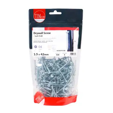 Click Here To Enlarge This Photo Of TIMCO Drywall Self-Drilling Bugle Head Silver Screws